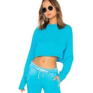 Cotton Citizen Tokyo Long Sleeve Crop (BLUE)